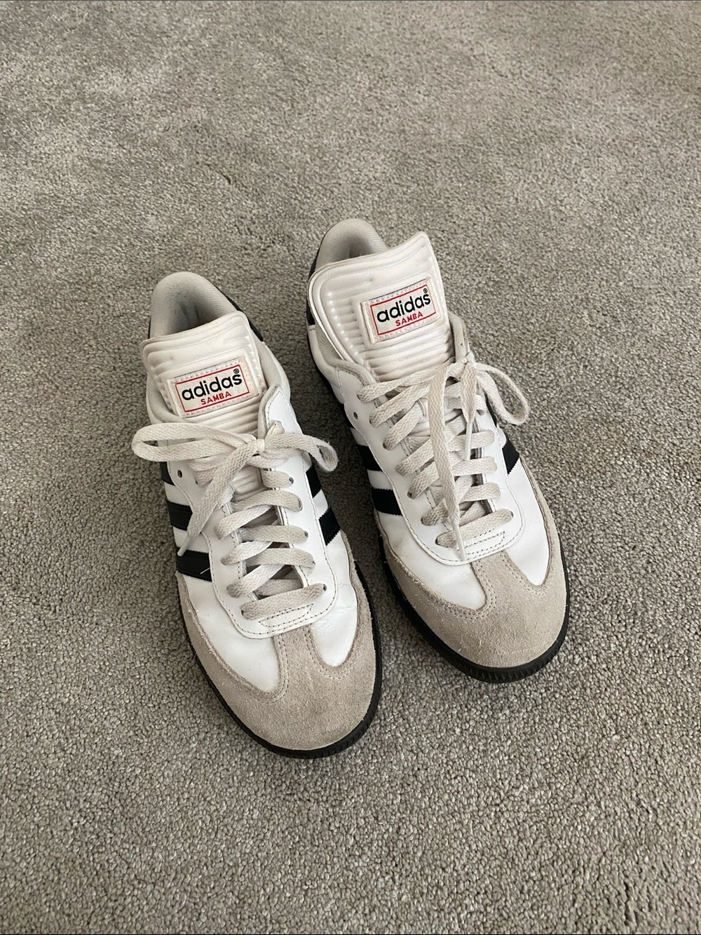 adidas Sambas in White and Black